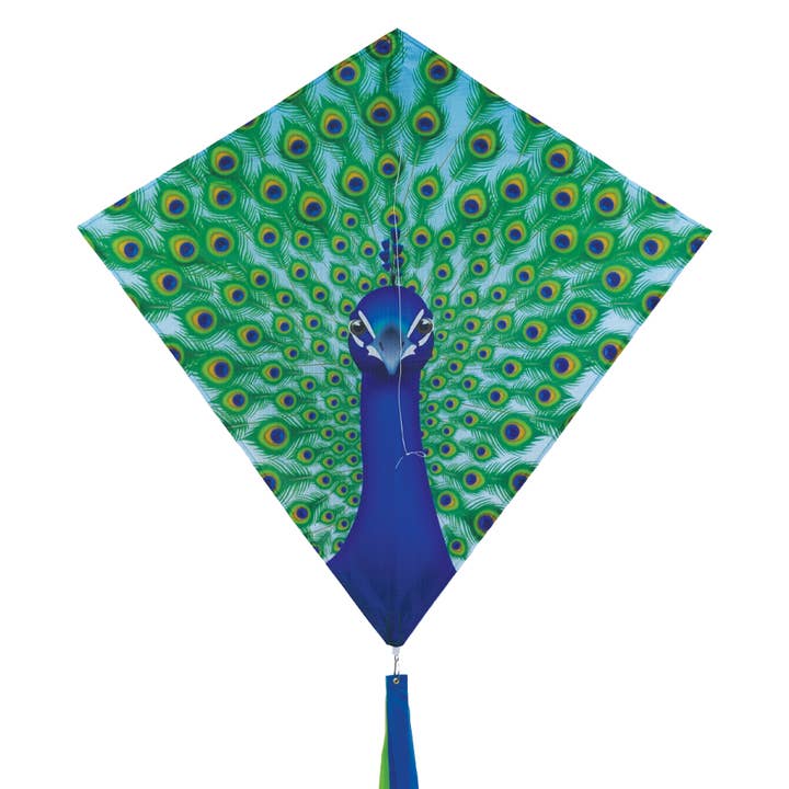 Peacock 30" Diamond Kite (Optimized for Shipping) for wholesale by In the Breeze, LLC.