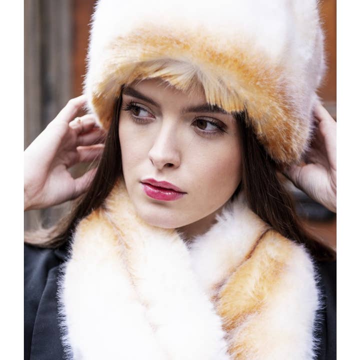 ALINE - Wholesale Scarf - Women's - Very Soft Faux Fur Albane Scarf0