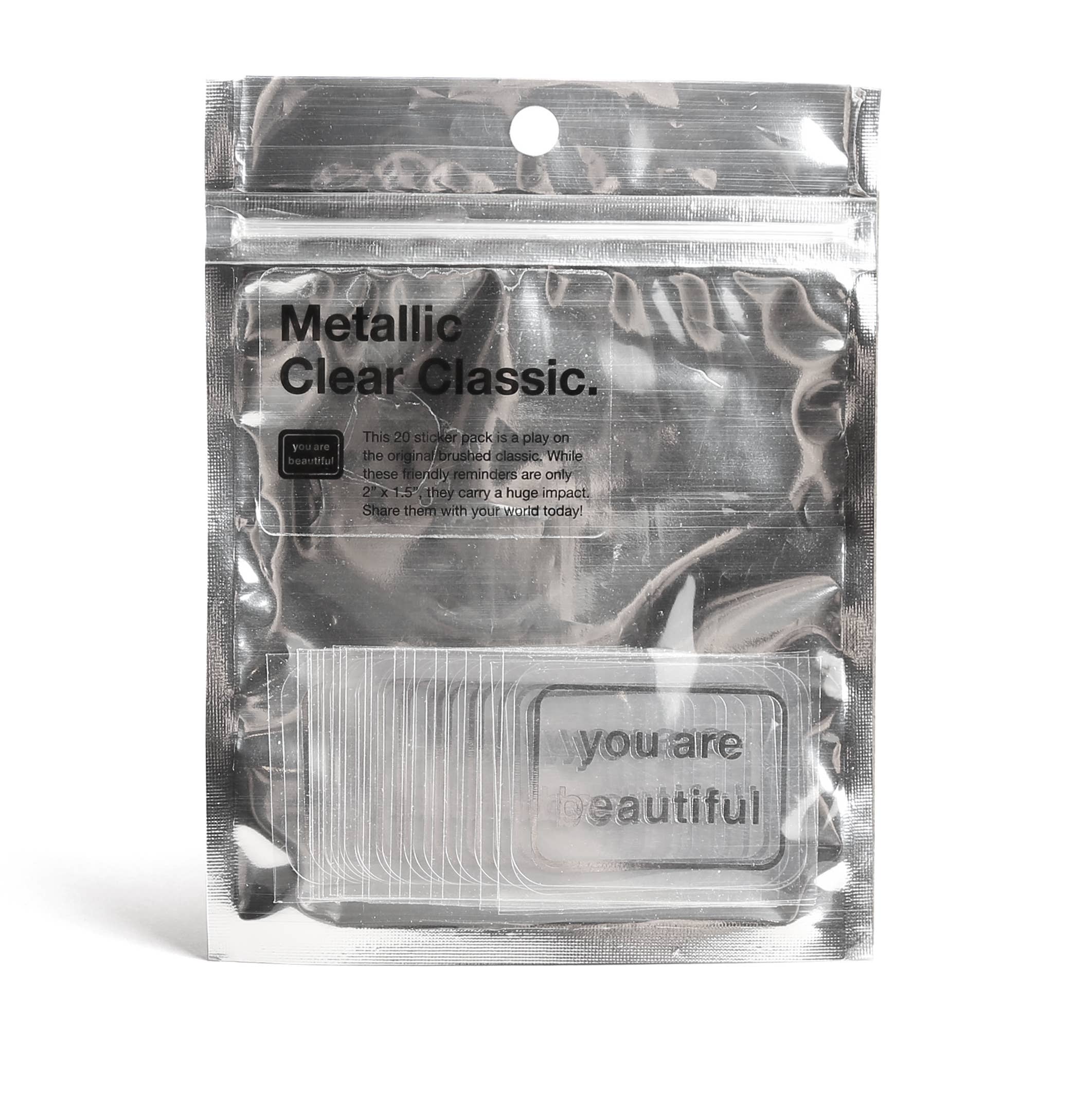 You Are Beautiful - Wholesale Sticker - You Are Beautiful Clear Classic Metallic Stickers1