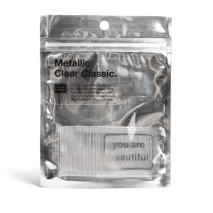 You Are Beautiful - Wholesale Sticker - You Are Beautiful Clear Classic Metallic Stickers1