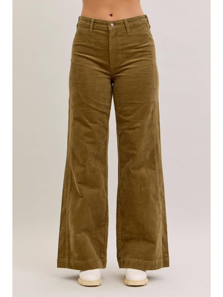 OLIVE HW Retro Wide Welt Pockets & Forward Side Seams for wholesale on Faire4