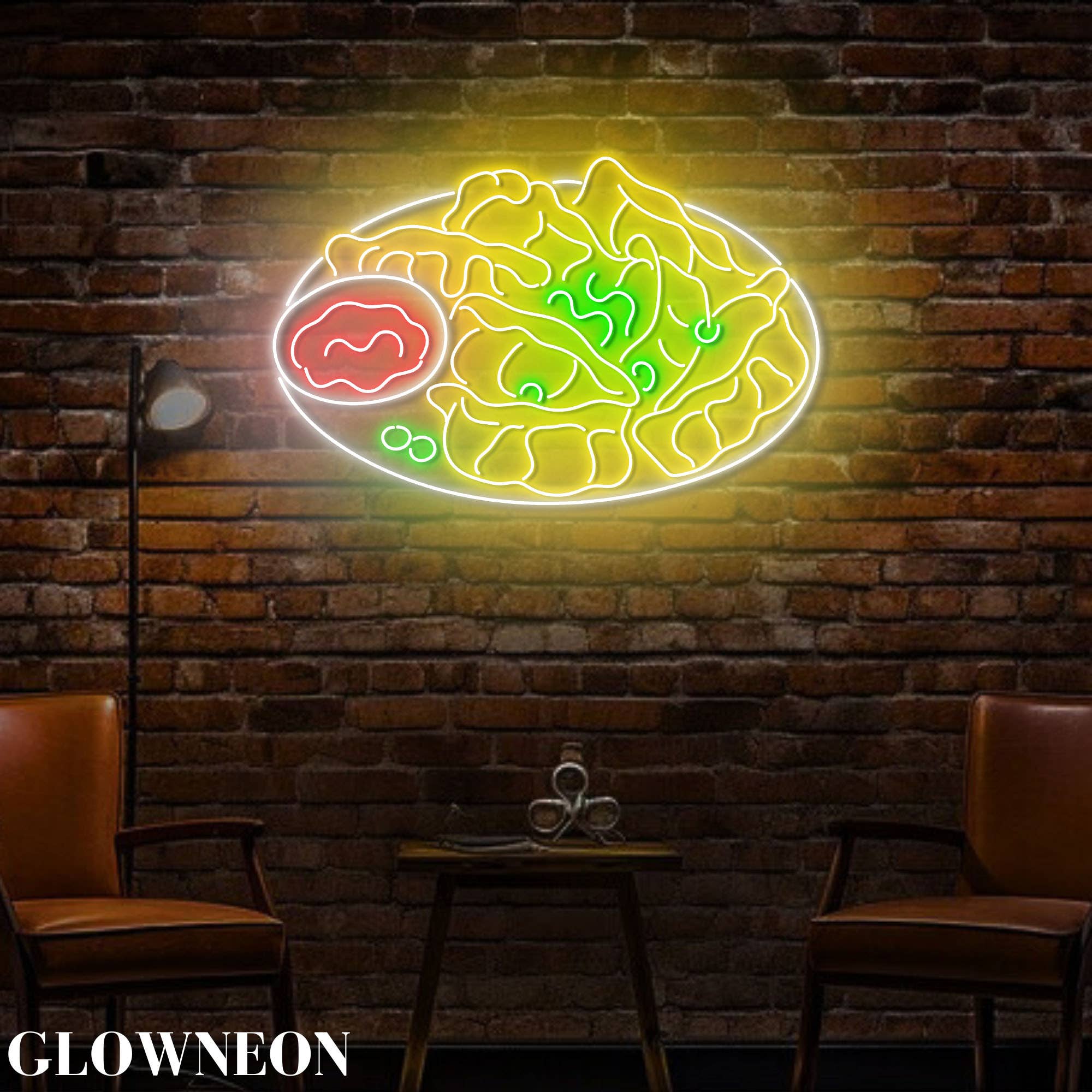 Glow Neon - Wholesale Neon Sign - Gyoza Wall Led Sign, Japanese Gyoza Restaurant Neon Wall Art1