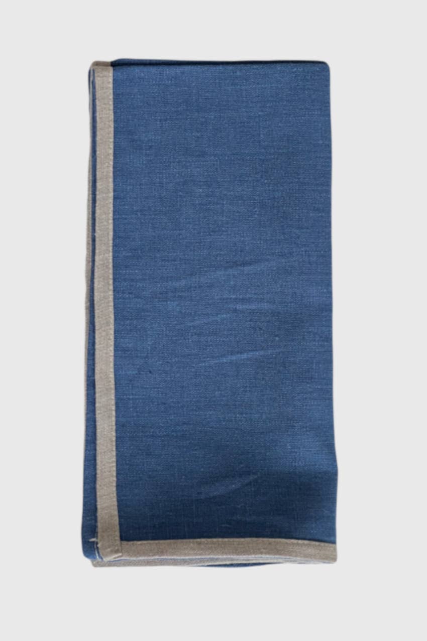 Linen Way Inc. - Wholesale Dinner & Cloth Napkin - Laurel Linen Napkin with Natural Border - Available 8 Colors0