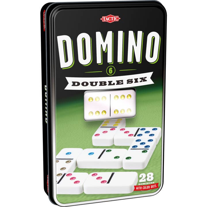 D6 Domino - Tin Box with Window for wholesale by Tactic Games