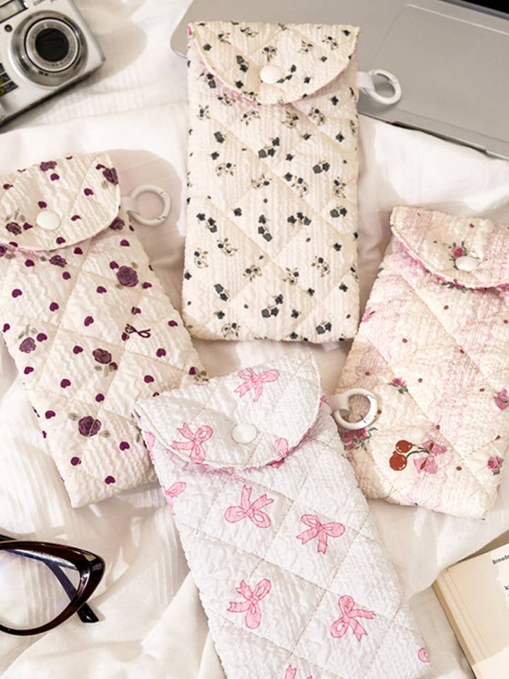 Patterned Quilted Eyeglass Protective Case for wholesale by Juniper Tide
