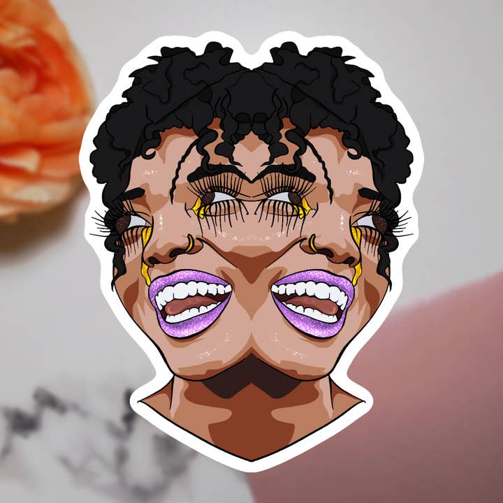 Gemini Astrologi tegn kvinde klistermærke for engroshandel hos Jelly Jean Designs