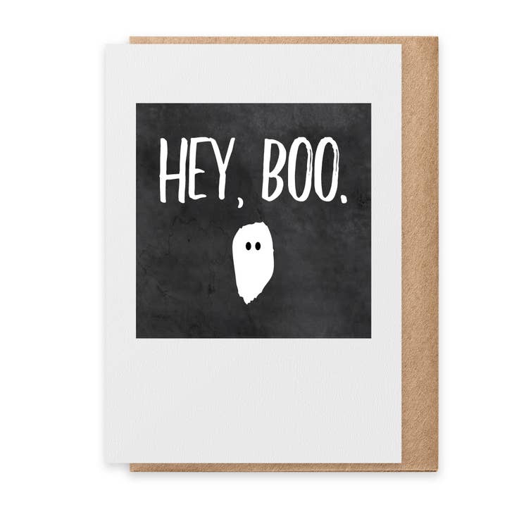 Hey Boo - Tarjeta de felicitación (Halloween) para venta al por mayor de Paisley & Parsley