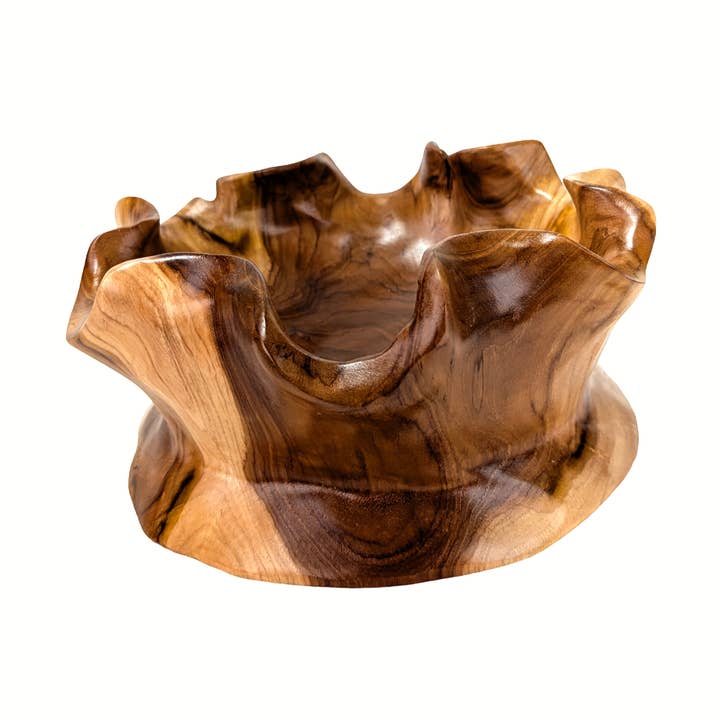 Ciotola in legno naturale, ciotola in teak, ciotola per insalata in legno, ciotola da portata in teak, ciotola in legno naturale, ciotola in legno organico, ciotola per frutta in legno, ciotola in radice di legno, ciotola in legno massiccio, ciotola rustica in legno. per la vendita all'ingrosso da parte di baligood