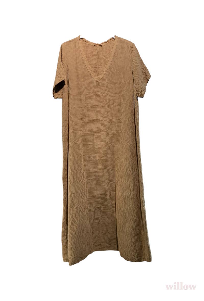 Moonsun - Wholesale Dress - Women's - #4254 cotton gauze long dress6