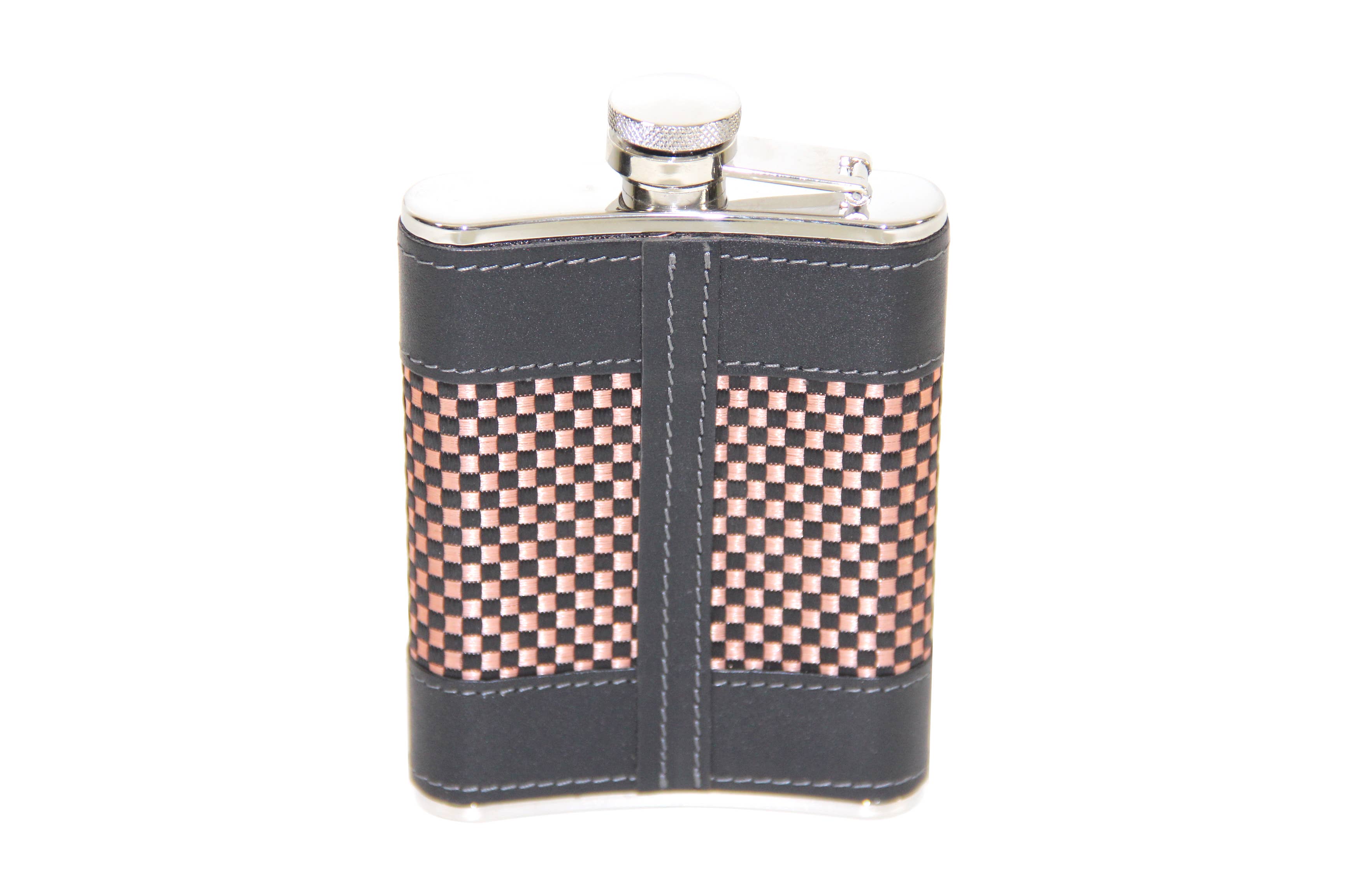 Corbell Silver - Wholesale Flask - Hip Flask Captive Top, Tartan STAINLESS 6 ounce. WAS $32.502