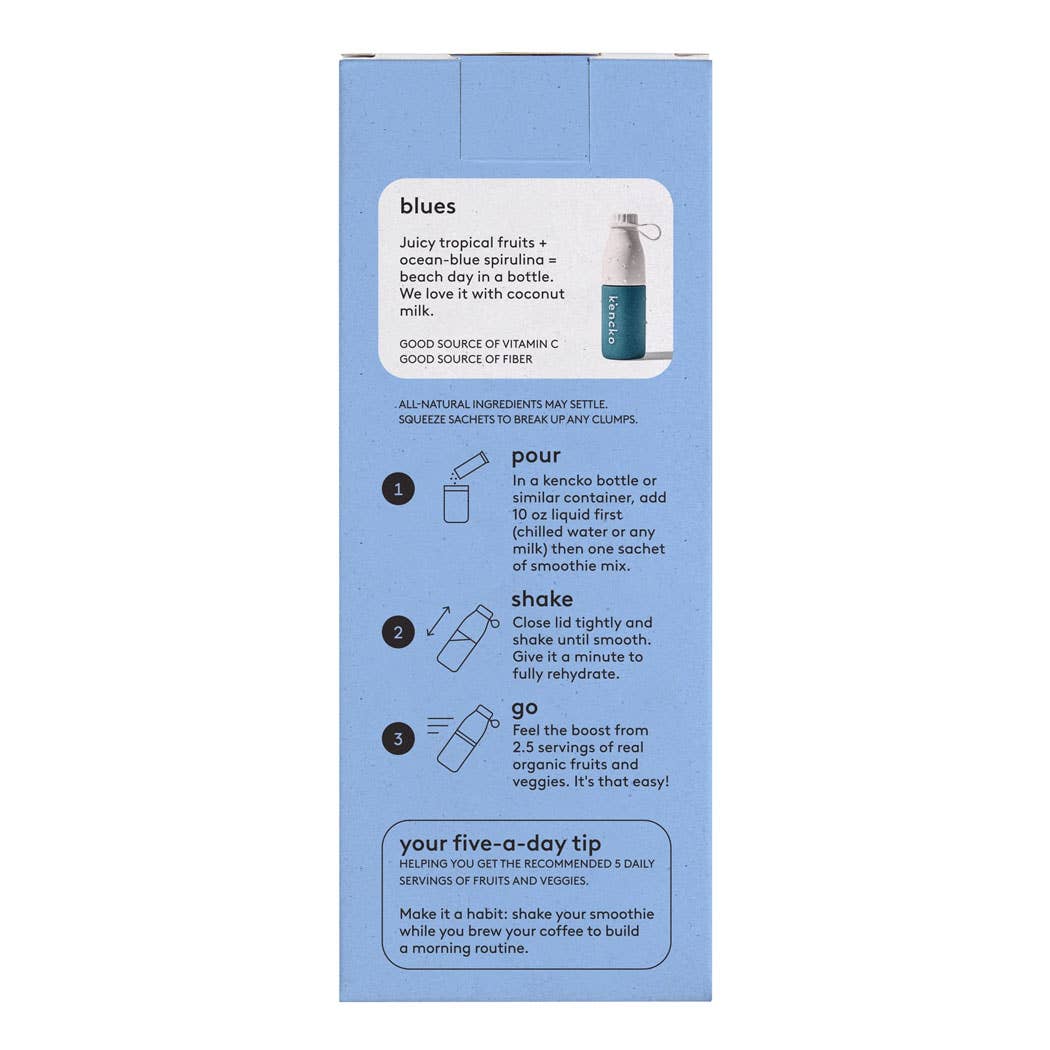 kencko - Wholesale Powdered Health Drink - Blues Organic Fruit & Veggie Smoothie Mix (4 smoothies)7