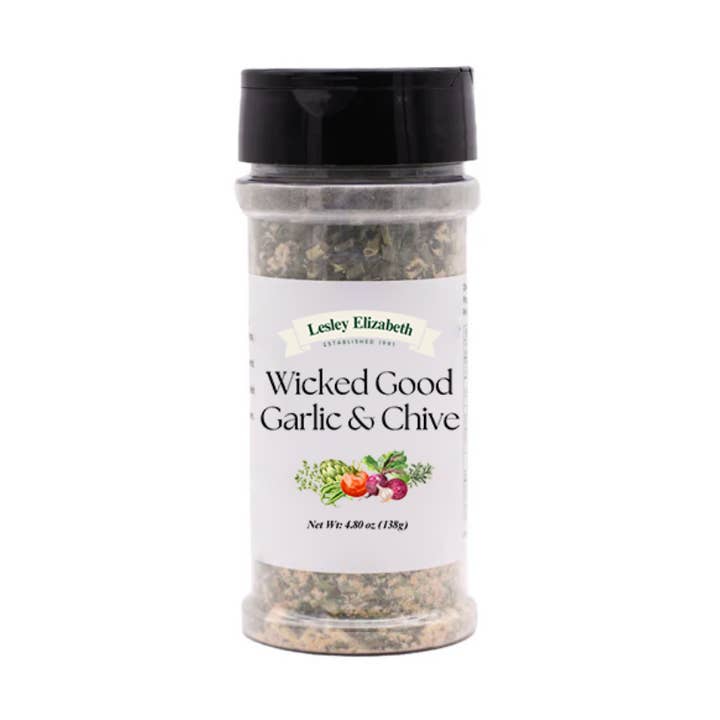 Wicked Good Garlic & Chive – Bold, Savory Blend (250mL PET) for wholesale by Lesley Elizabeth