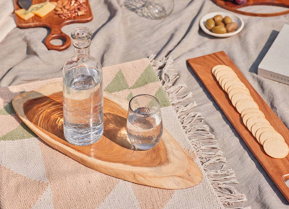 Casa Amarosa - Wholesale Cheese Board - Handmade Teak Wood Charcuterie Board -17.9x3.6 Inch6