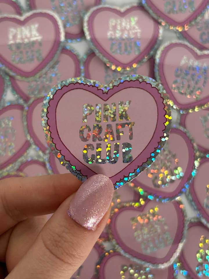 Autocollant Club d'Artisanat Rose for wholesale by Nany Craft Shop