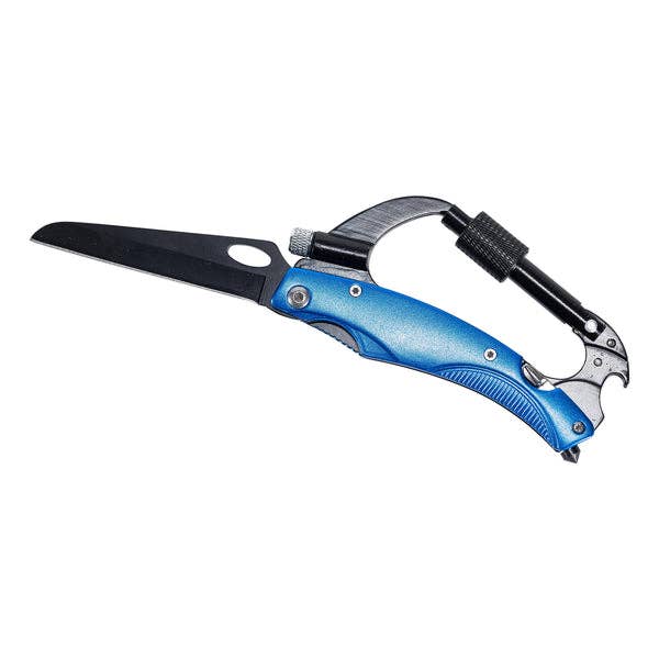 Mad Man - Wholesale Handy Tool - 8 in 1 Multi-Tool Climbing Carabiner w/LED