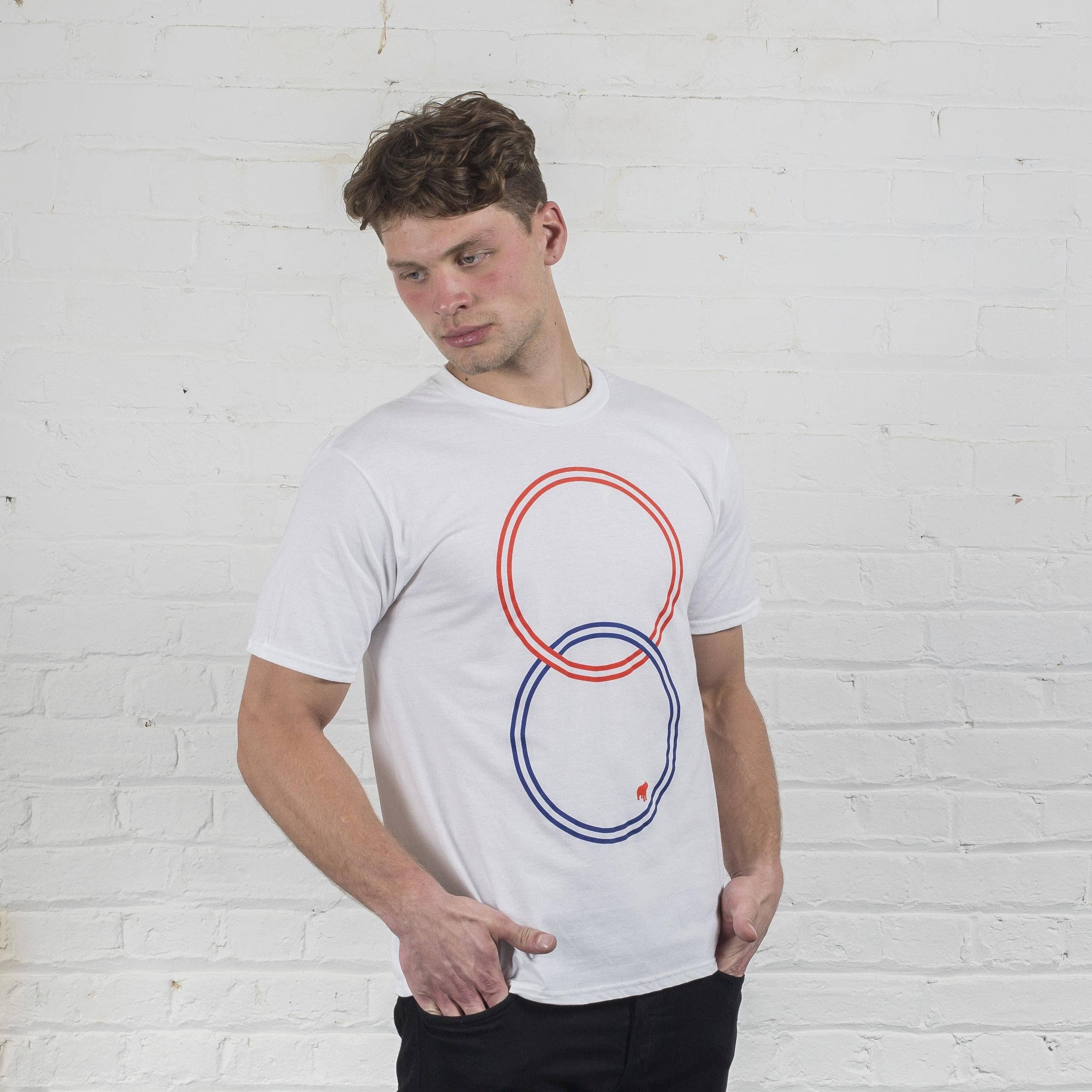 Plain Bear - Wholesale Screen Printed T-Shirt - Unisex - Rings Screen Printed T-Shirt, Unisex, 100% Cotton0