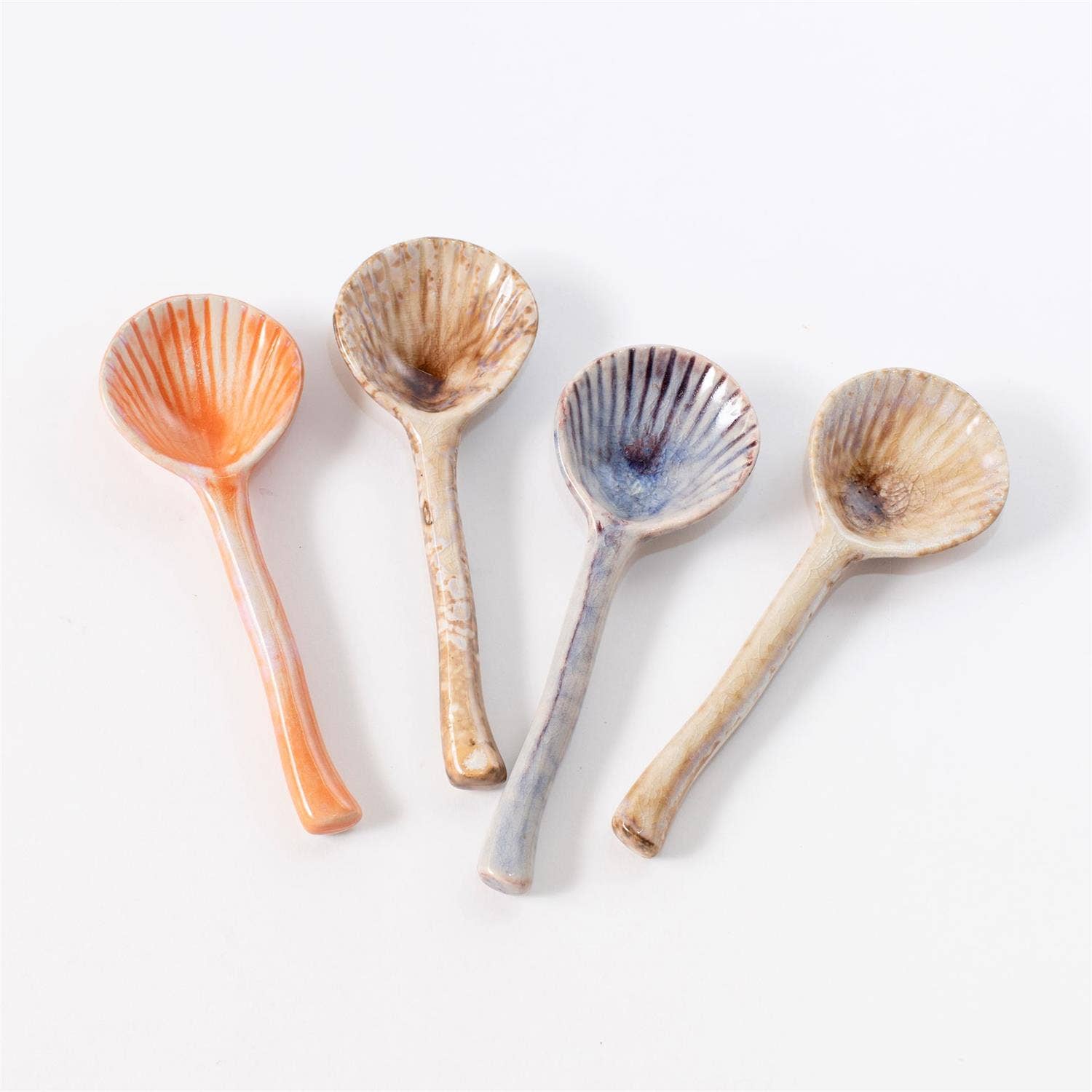 Audrey's Home & Gift – wholesale Kökssked – Skedar - Kammusslaskal Multi Color Glasyrer (PK/12 AST)2