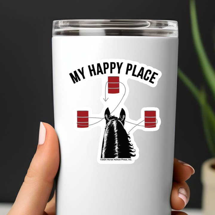 3" Tumbler Horse Sticker / Western Barrel Race / WATERPROOF for wholesale by Horse Hollow Press / Pretty, Funny, Snarky Cards & Stickers