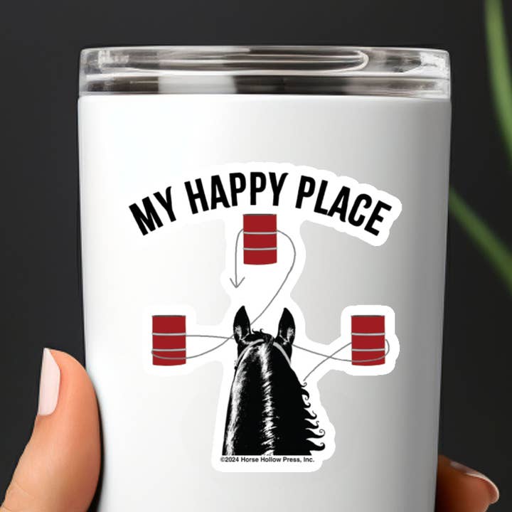 Horse Hollow Press | Pretty Snarky Equestrian Cards|Stickers - Wholesale Sticker - Horse Sticker Waterproof 3" | Barrel Race | Cello Sleeved0