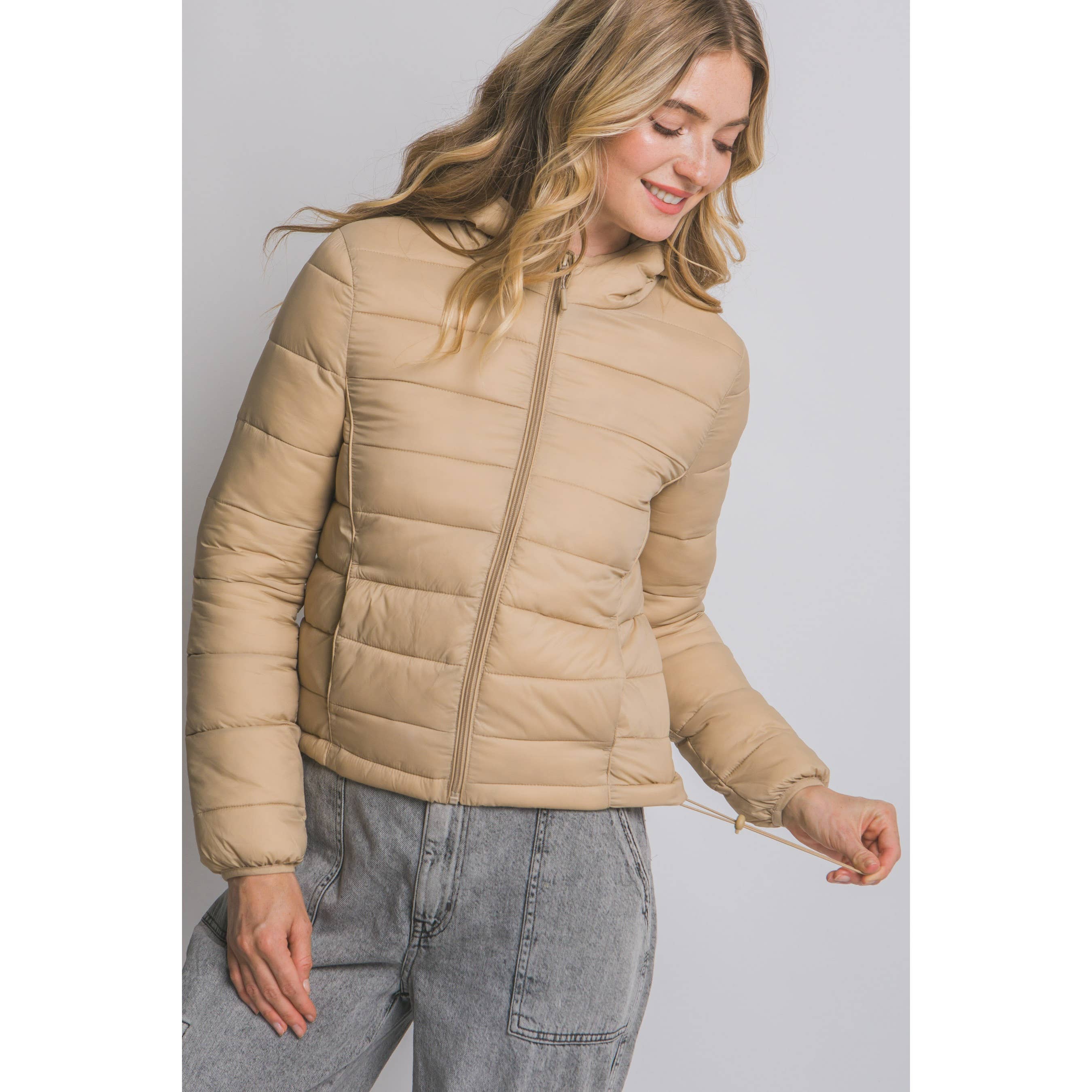 Style Up - Wholesale Puffer Jacket - Women's - Hooded Packable Puffer Jacket with Pouch18