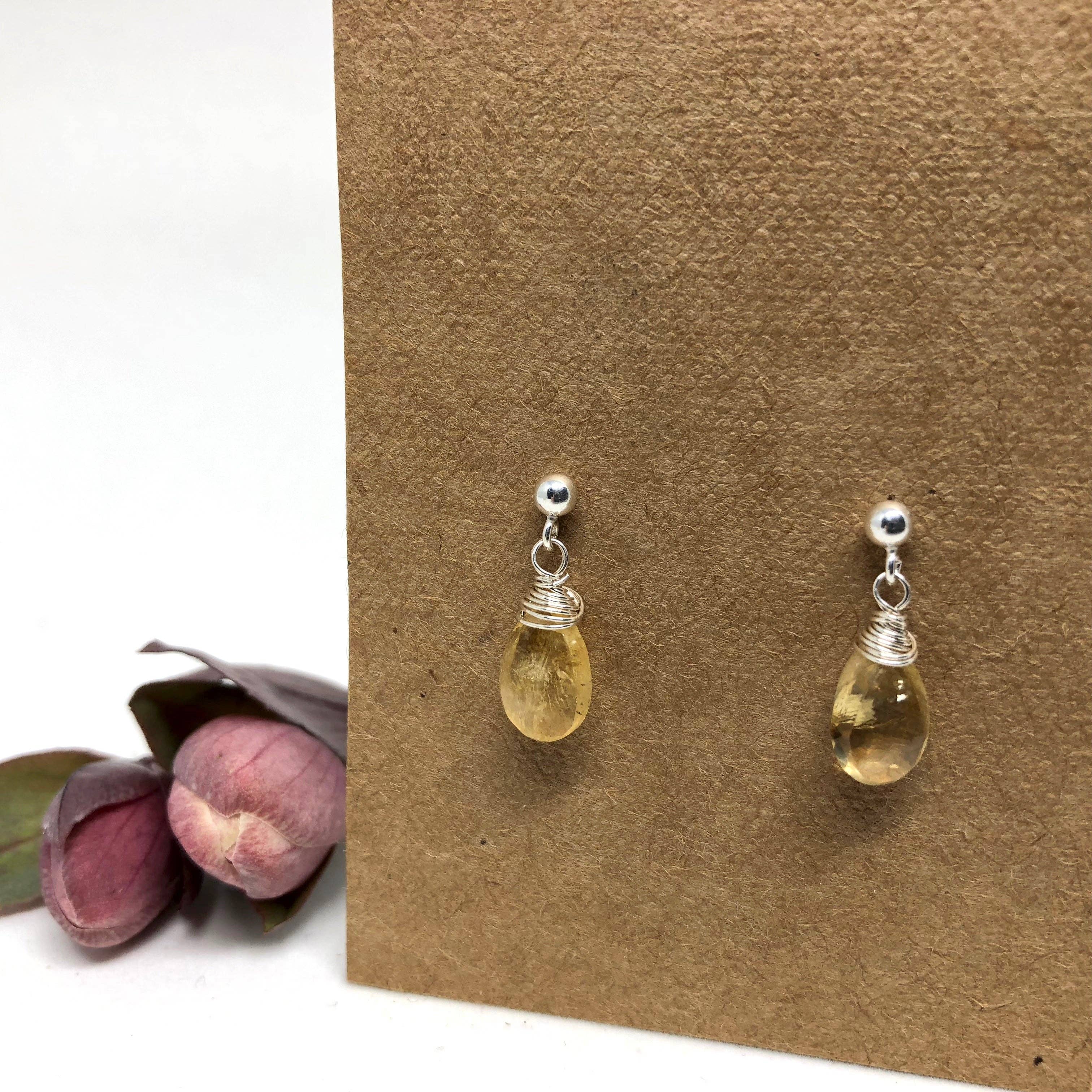 Naked Sage - Wholesale Dangle Earrings - Citrine - Linnaea Earrings4