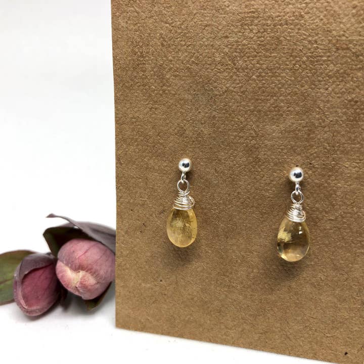 Naked Sage - Wholesale Dangle Earrings - Citrine - Linnaea Earrings4