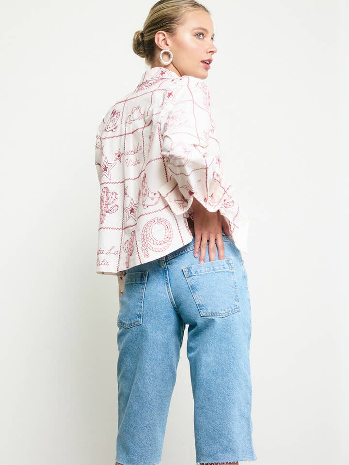 CREAM Western Flair Shirt - RT1133 for wholesale on Faire