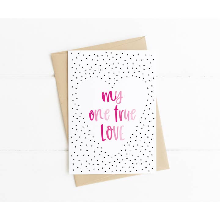Carte d'anniversaire My One True Love pour la vente par Sarah Burns Prints