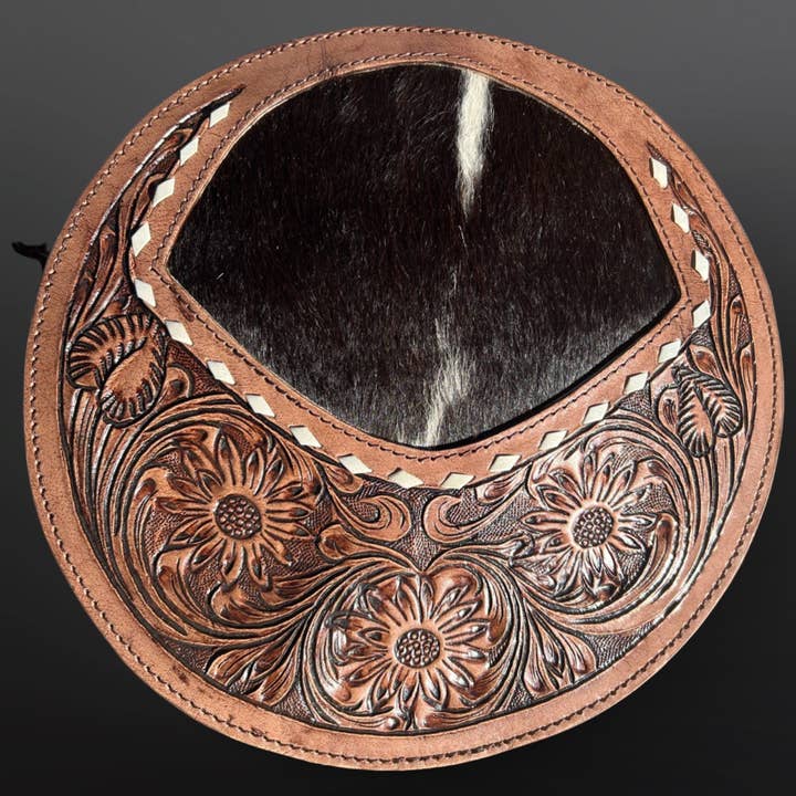 Porte-monnaie de cantine en cuir de vachette Western pour la vente par Westrian International