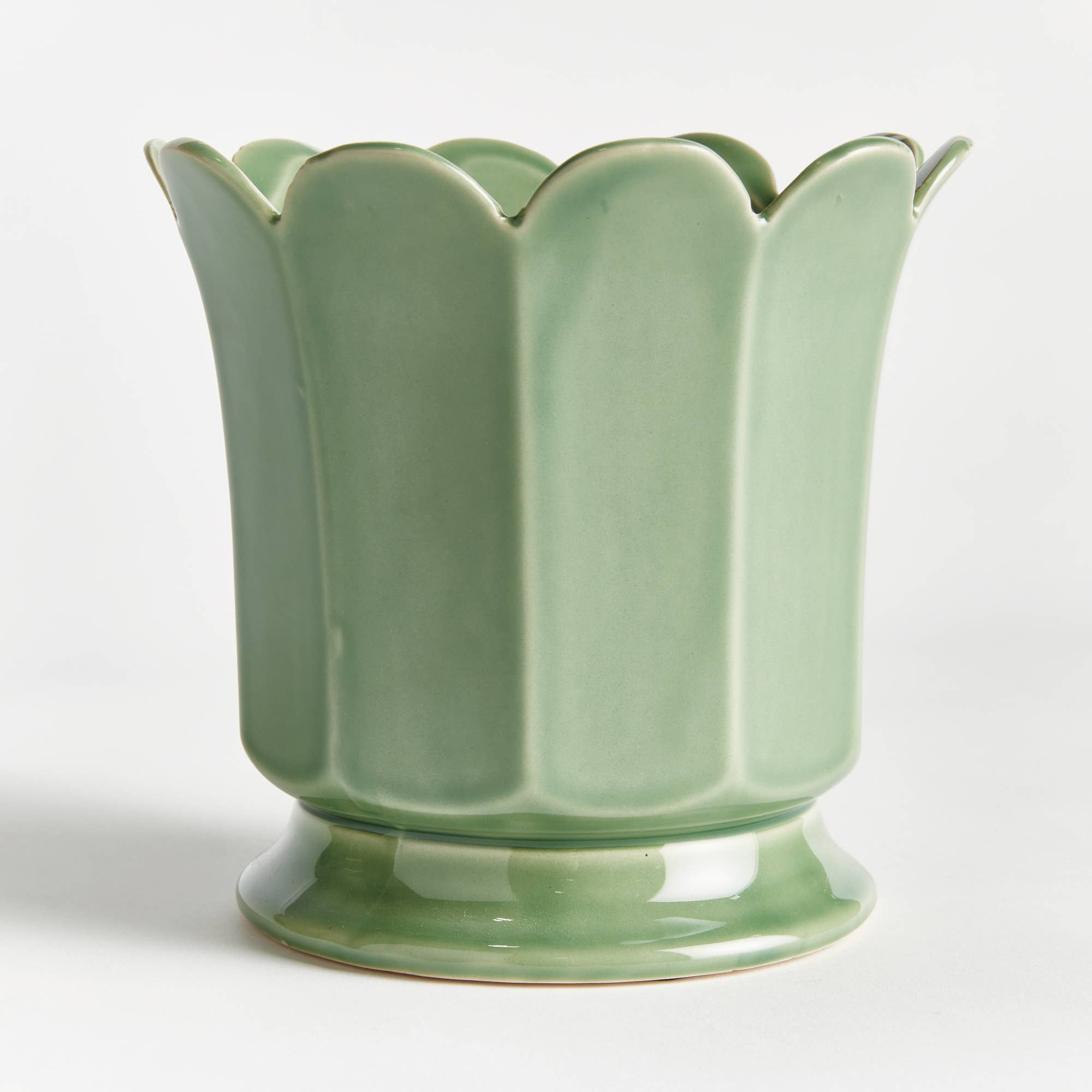 Napa Home & Garden - Wholesale Plant Pot - Maline Footed Pot Large, Green3