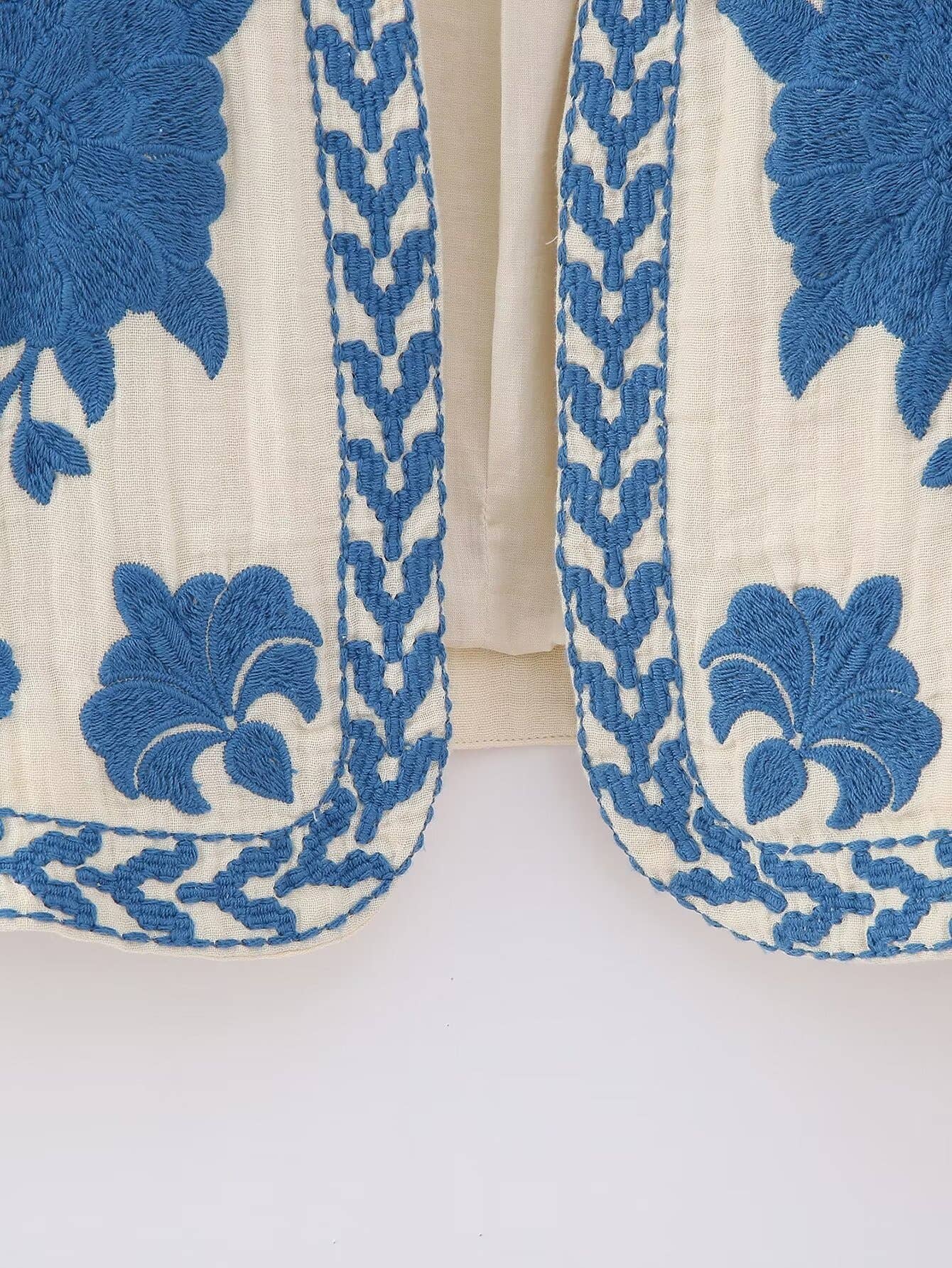 Rosa Clothing - Wholesale Outerwear Vest - Women's - Stylish Vintage Embroidery Cardigan Vest6