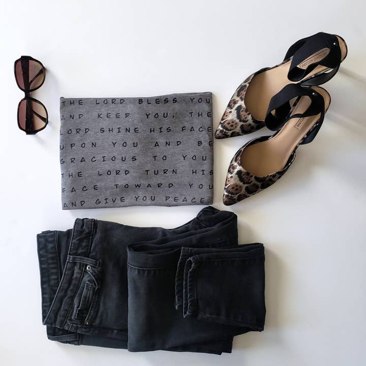 Hello Beauty Full & Co. - Wholesale Screen Printed T-Shirt - Women's - Blessing Ladies V Neck T-Shirt, prayer shirt, scripture tee5