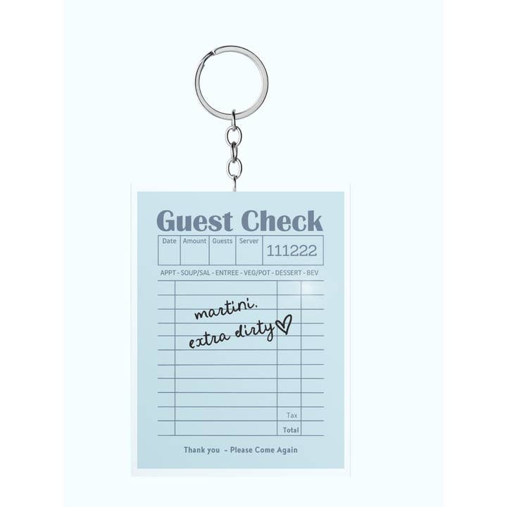 1st Allie - Venta al por mayor Llavero - Mujer - Llavero Martini, moderno, extra sucio, con diseño de cuadros de invitados7