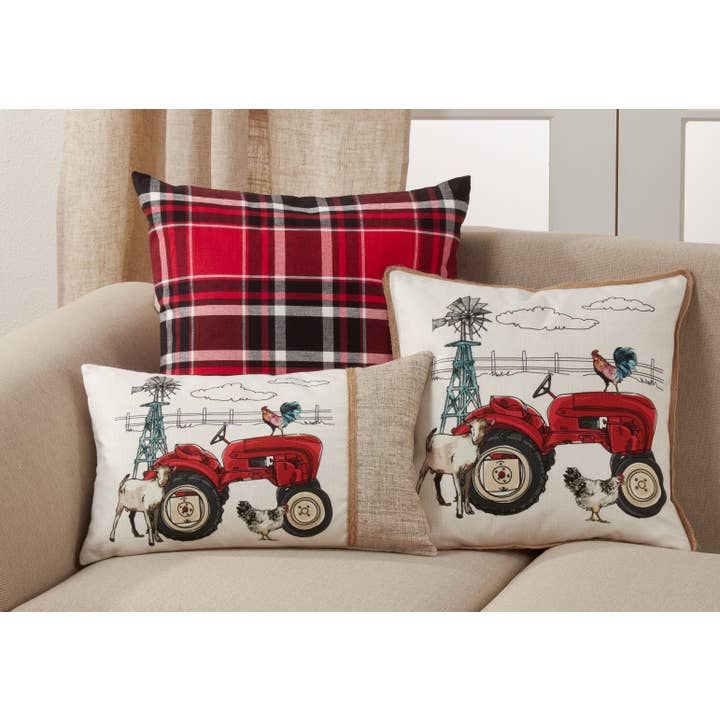 Saro Lifestyle - Wholesale Throw/Decorative Pillow - Farm Tractor Pillow