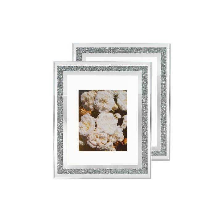 Concepts In Time - Wholesale Picture Frame - Concepts LuxeTwinkle Set of 2 Crystal Wall Frames0