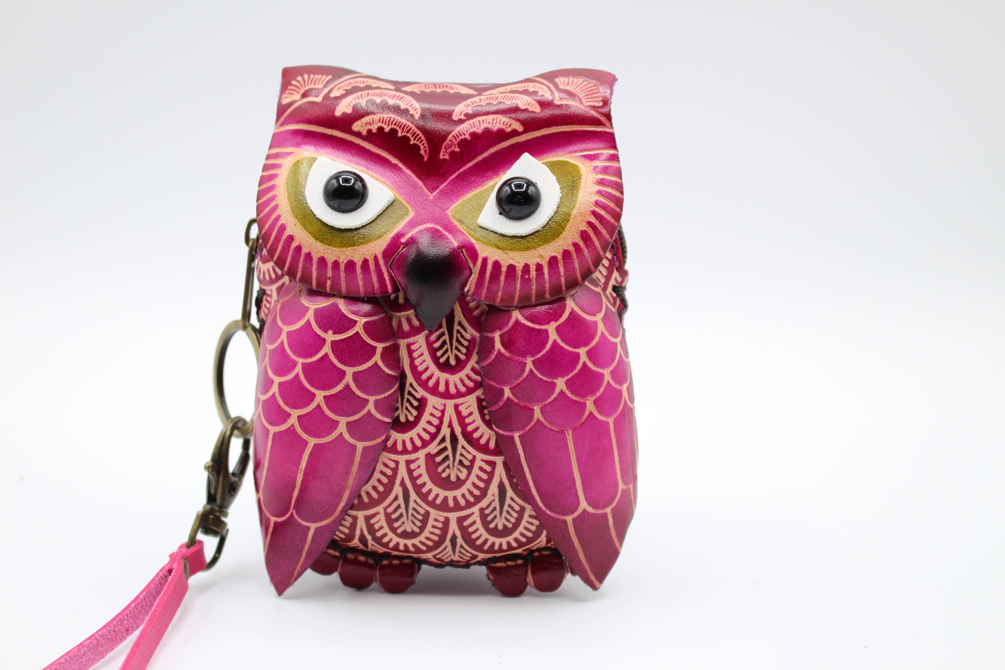 Sunflower Handmade leather inc - Wholesale Wristlet - Leather Owl Wristlet coin purse wallet11