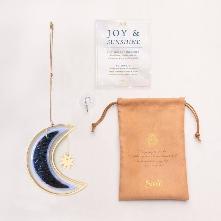 Scout Curated Wears - Wholesale Suncatcher - Stained Glass Light Catcher - Moon Star3