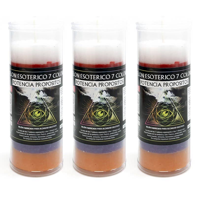 Ethike.eu - Wholesale Votive Candle - 3 esoteric candles - 7 colors3