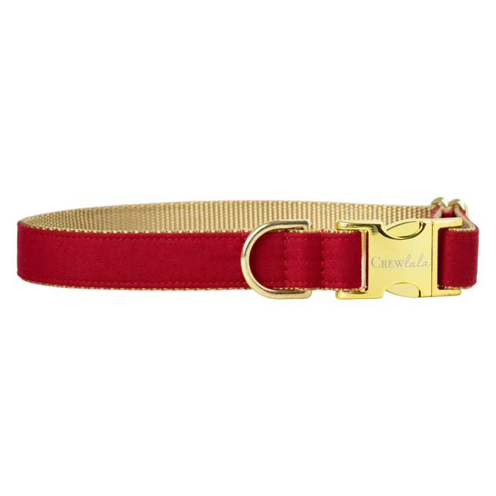 Cranberry Red Dog Collar for wholesale by Crew LaLa