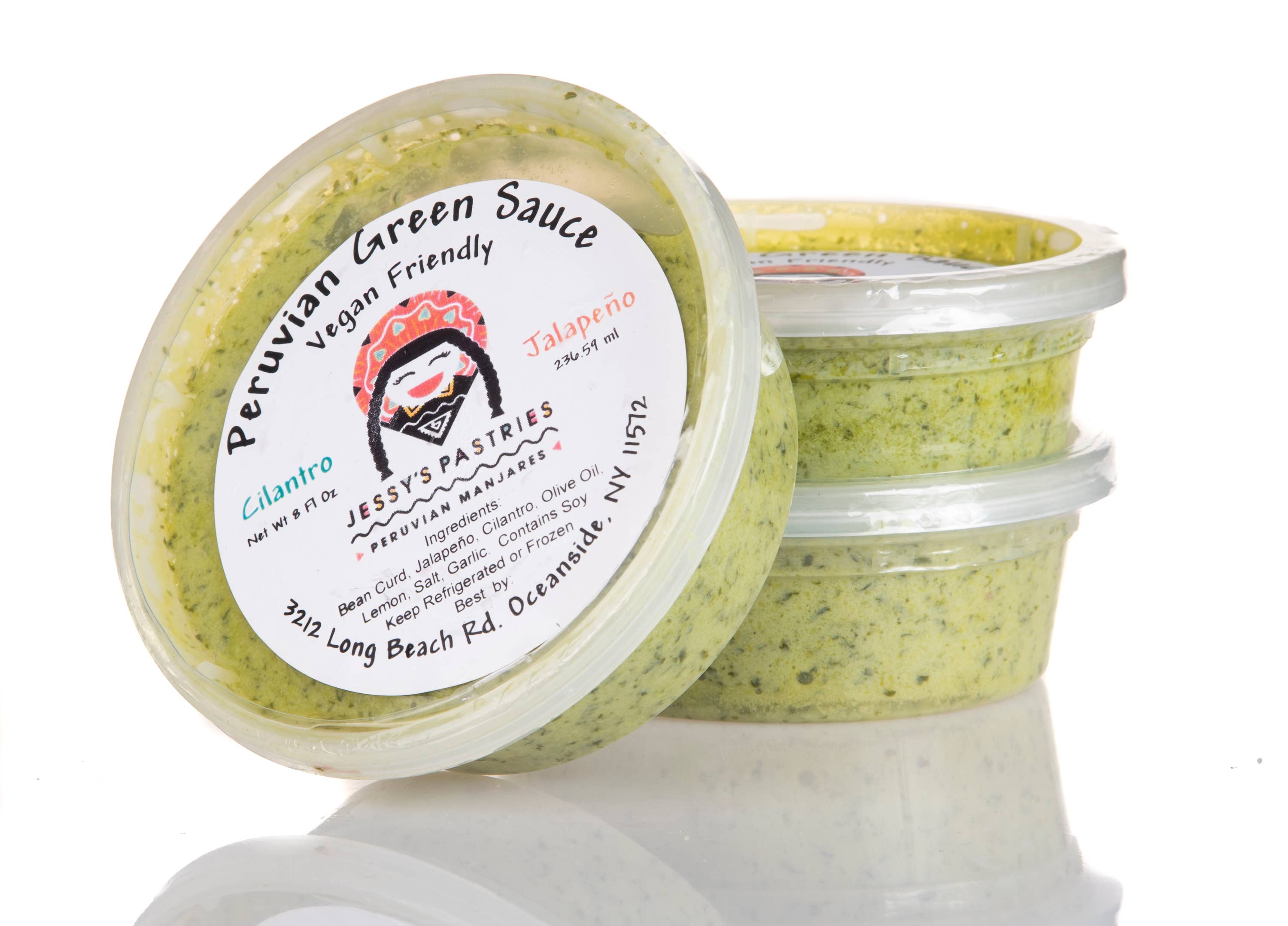 Jessy's Pastries - Wholesale Hot Sauce - Peruvian Green Sauce - 8 oz (220 gr) - 4 Units Case - Vegan1