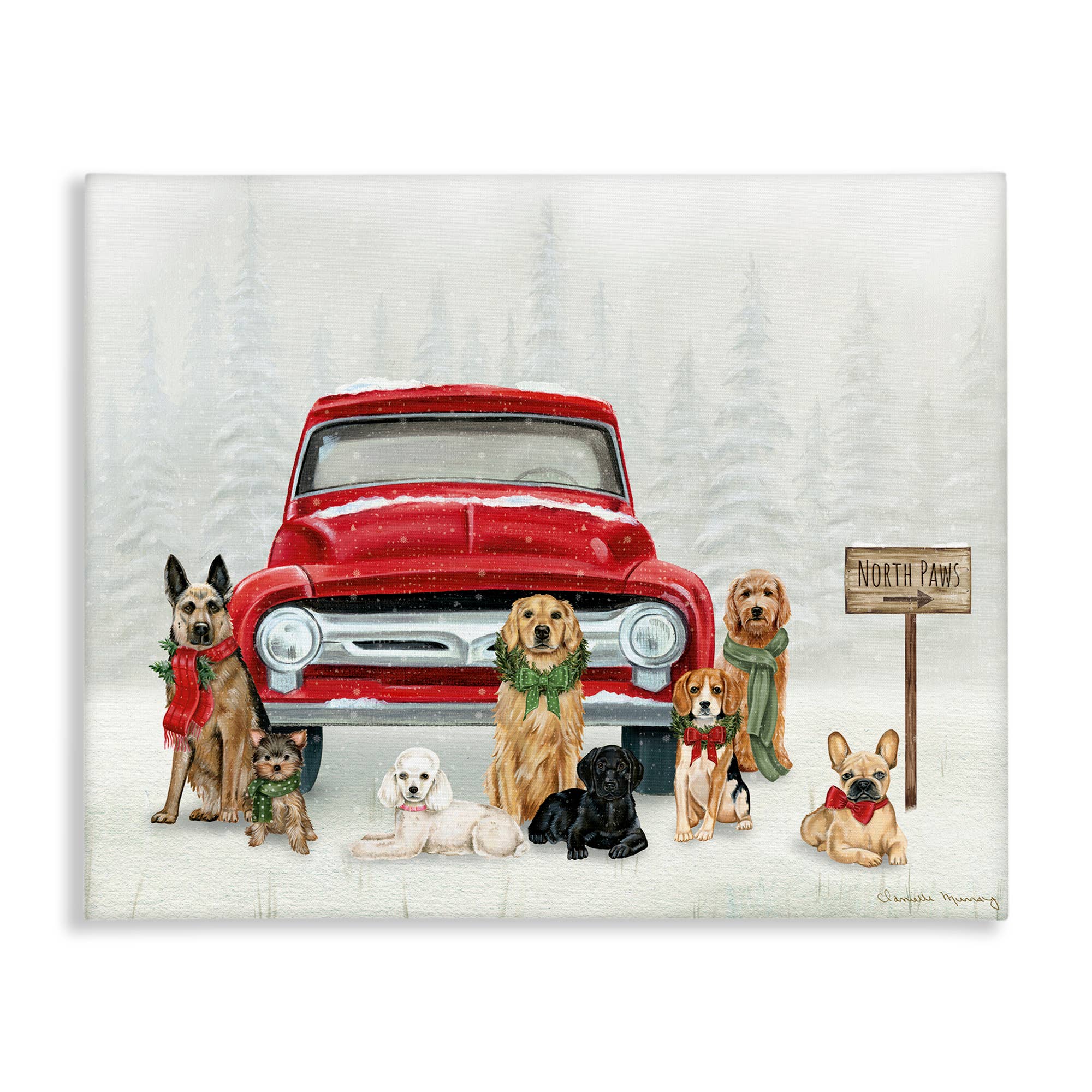 Stupell Industries - Wholesale Wall Sign - Royal Pups Holiday Motif - Unframed Wall Art8