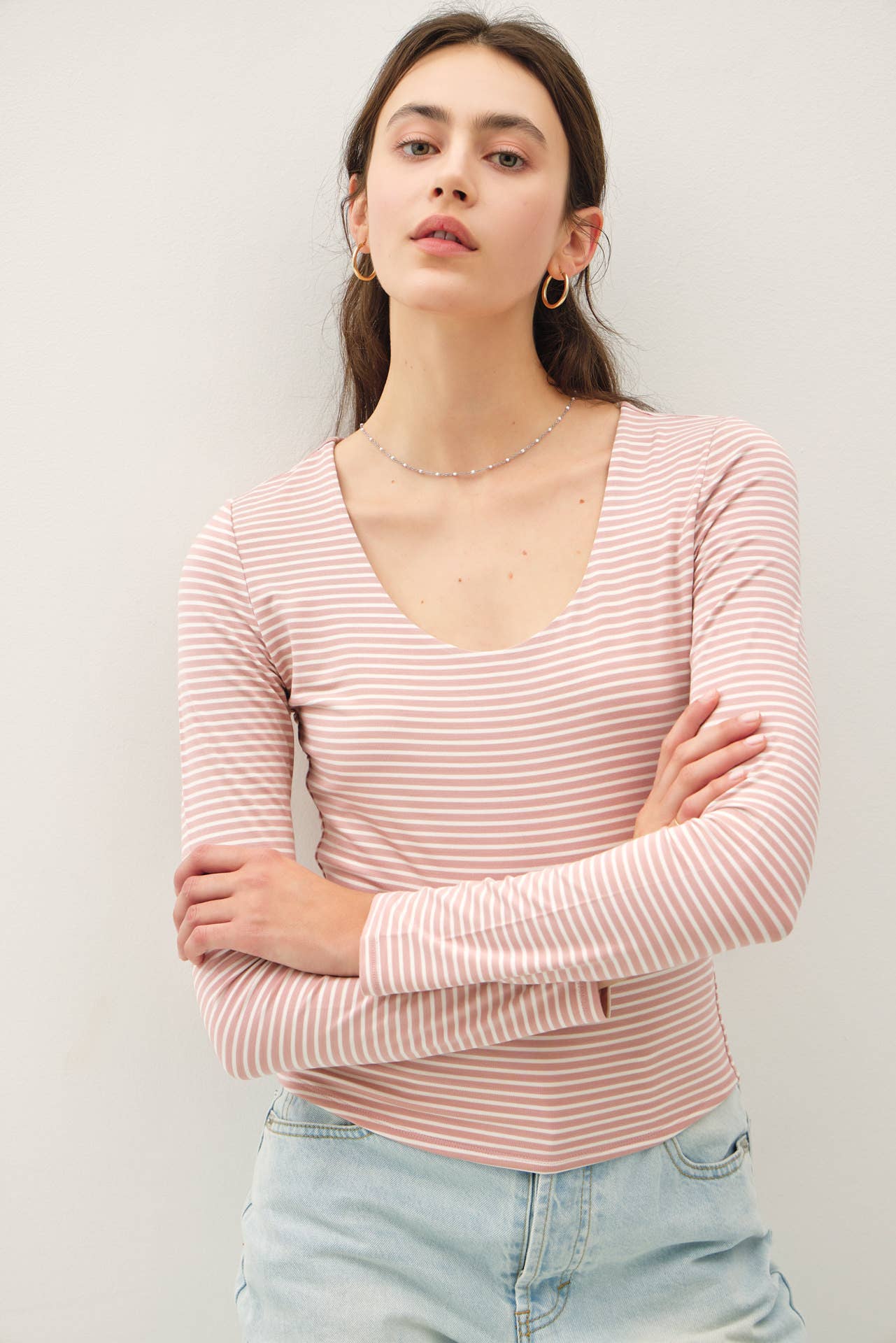 Be Cool - Vente Haut en maille – femme - TOP À MANCHES LONGUES RAYÉ ULTRA DOUX BASIQUE4
