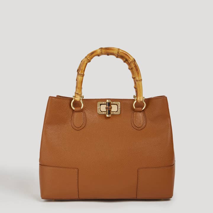 Voemièn - Wholesale Top Handle Bag - Women's - Bamboo Babe Bag in Beige Dollar Leather25