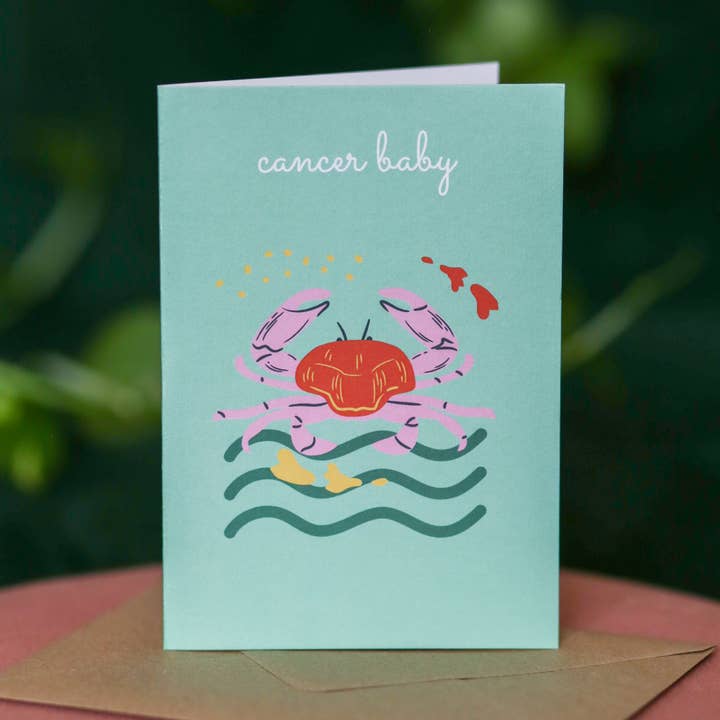 Nina Bombina - Venta al por mayor Tarjetas de cumpleaños - Tarjeta de cumpleaños para Cáncer | Saludos del signo zodiacal0