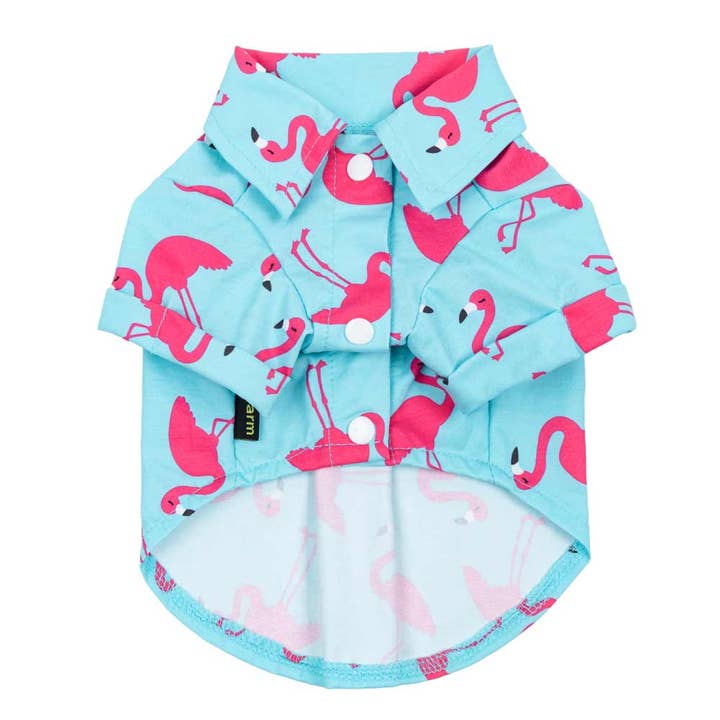 Flamingos Dog Hawaiian Shirt for wholesale by Fitwarm