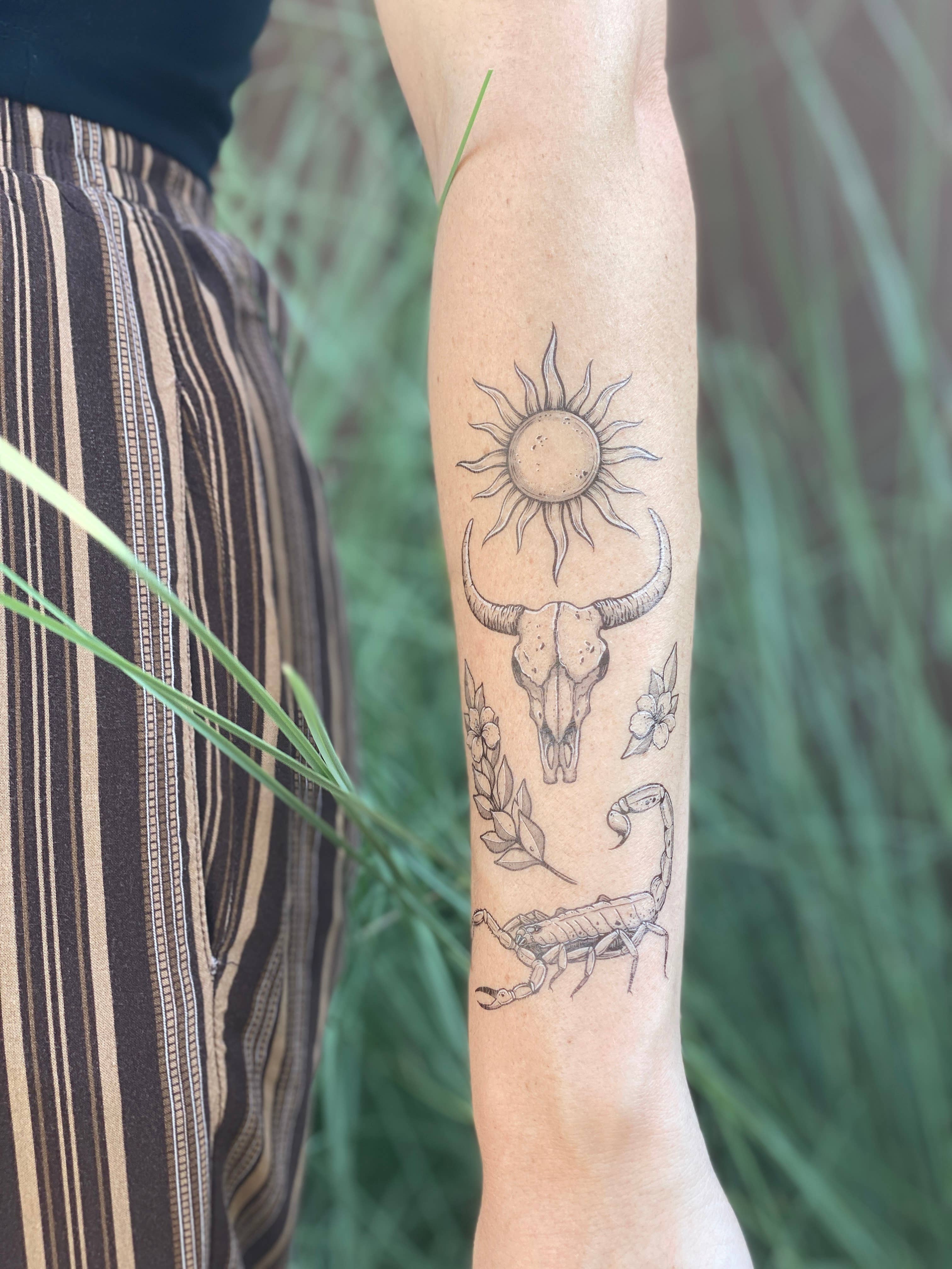 NatureTats - Wholesale Temporary Tattoo - Sunlit South Temporary Tattoo6