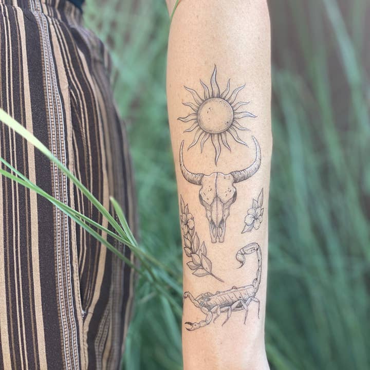NatureTats - Wholesale Temporary Tattoo - Sunlit South Temporary Tattoo6