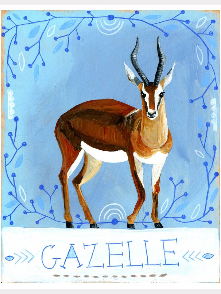Animal Totem Print - Gazelle for wholesale by Jessica Swift