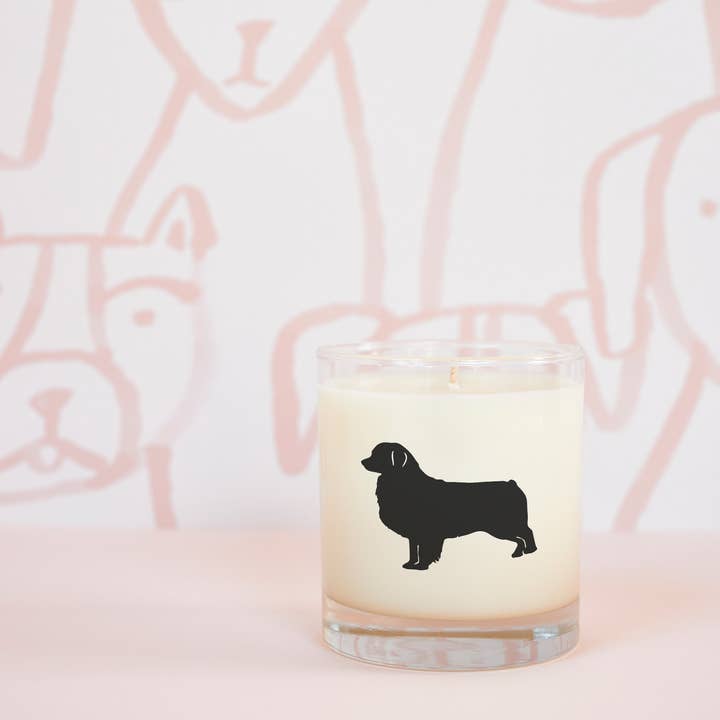 Scripted Fragrance - Wholesale Jar/Filled Candle - Australian Shepherd Dog Soy Candle in Drinking Glass4
