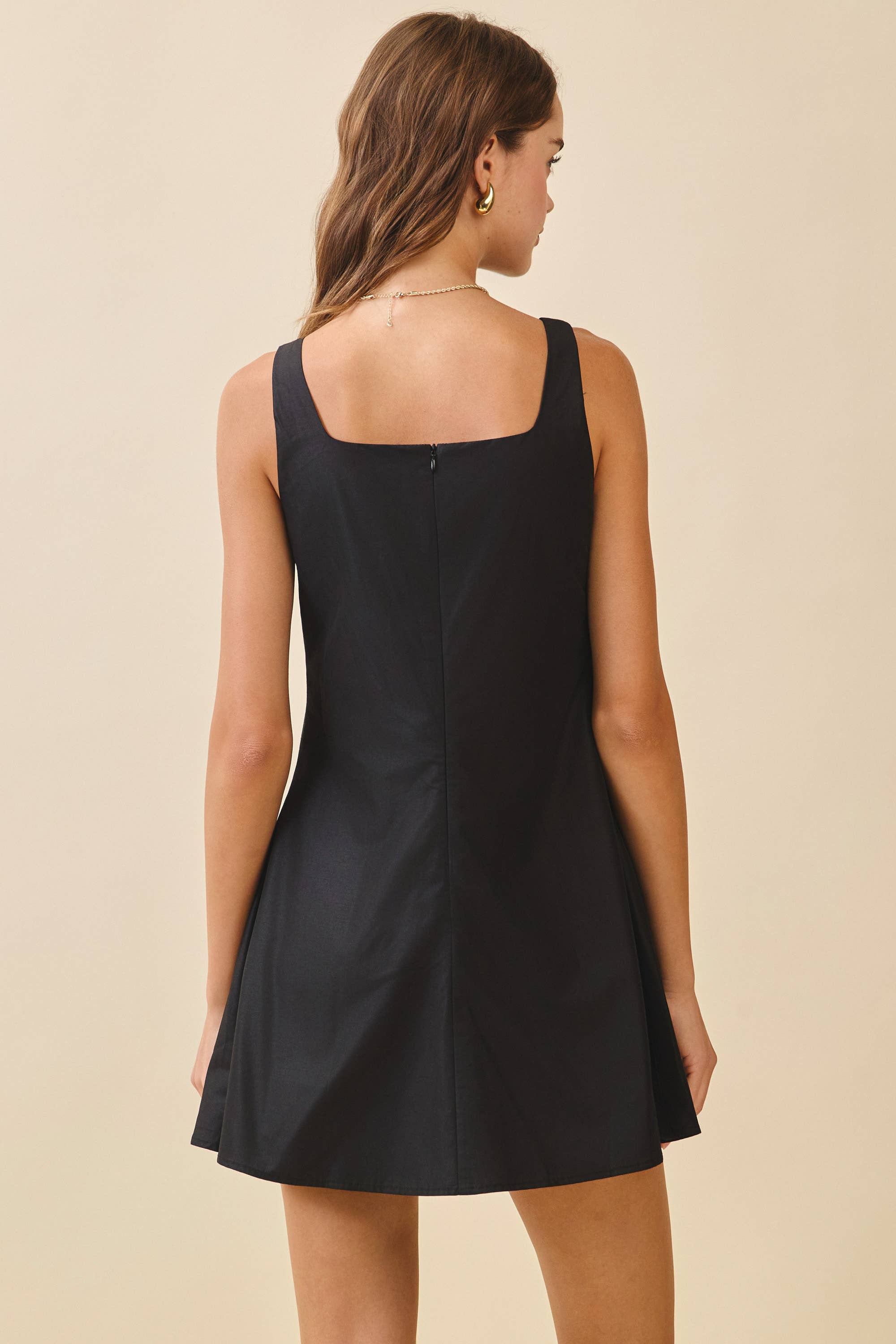 TCEC - Wholesale Dress - Women&#x27;s - CD05900-A Line 3D Floral Detail Wide Shoulder Mini Dress2